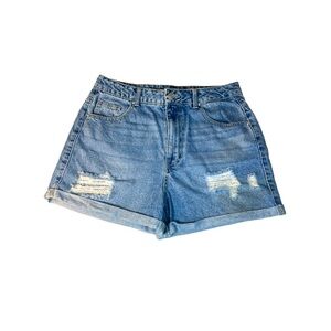 Refuge Denim Distressed Jean Shorts.